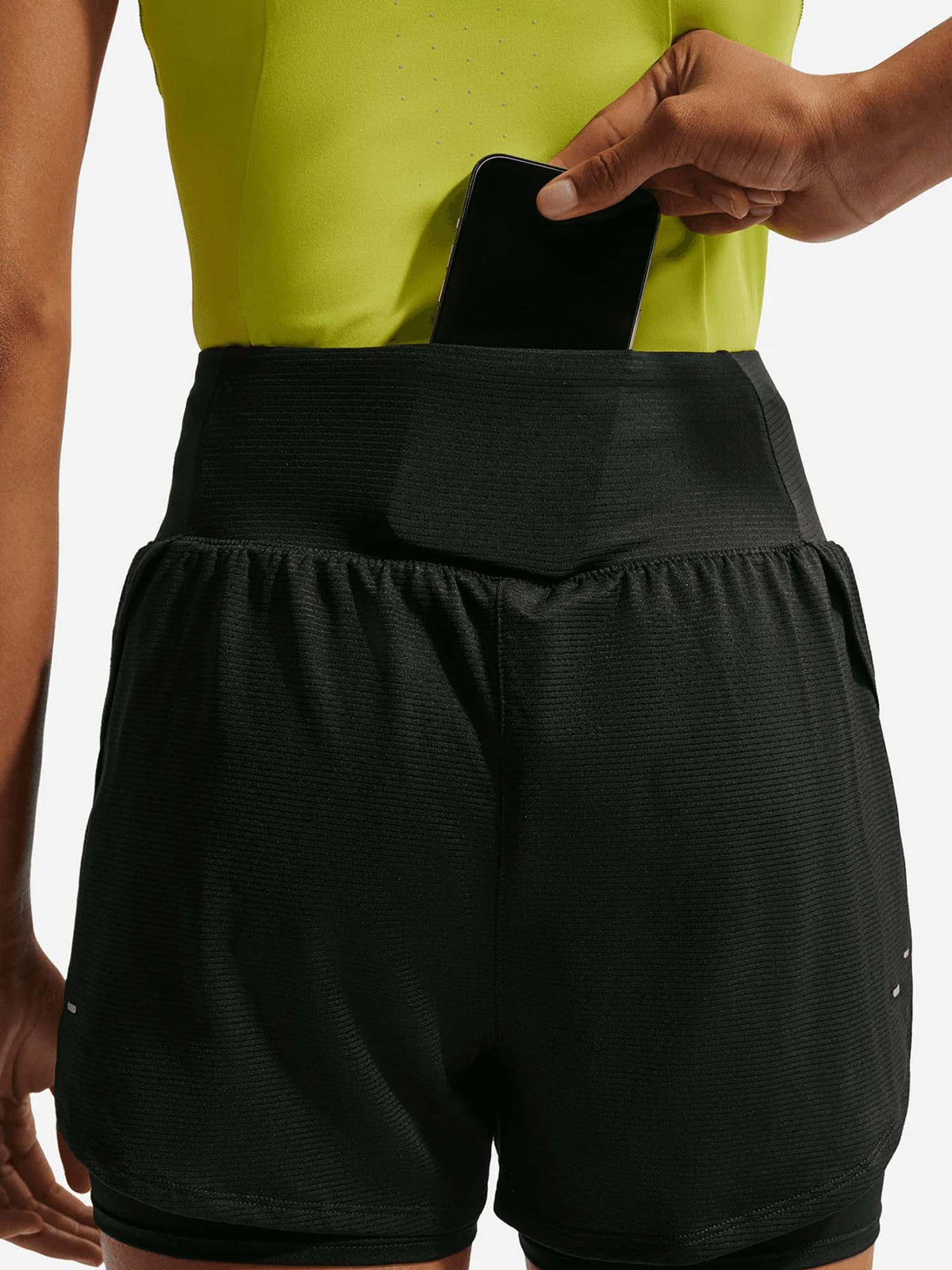 Nike short 2IN1 running da donna nero