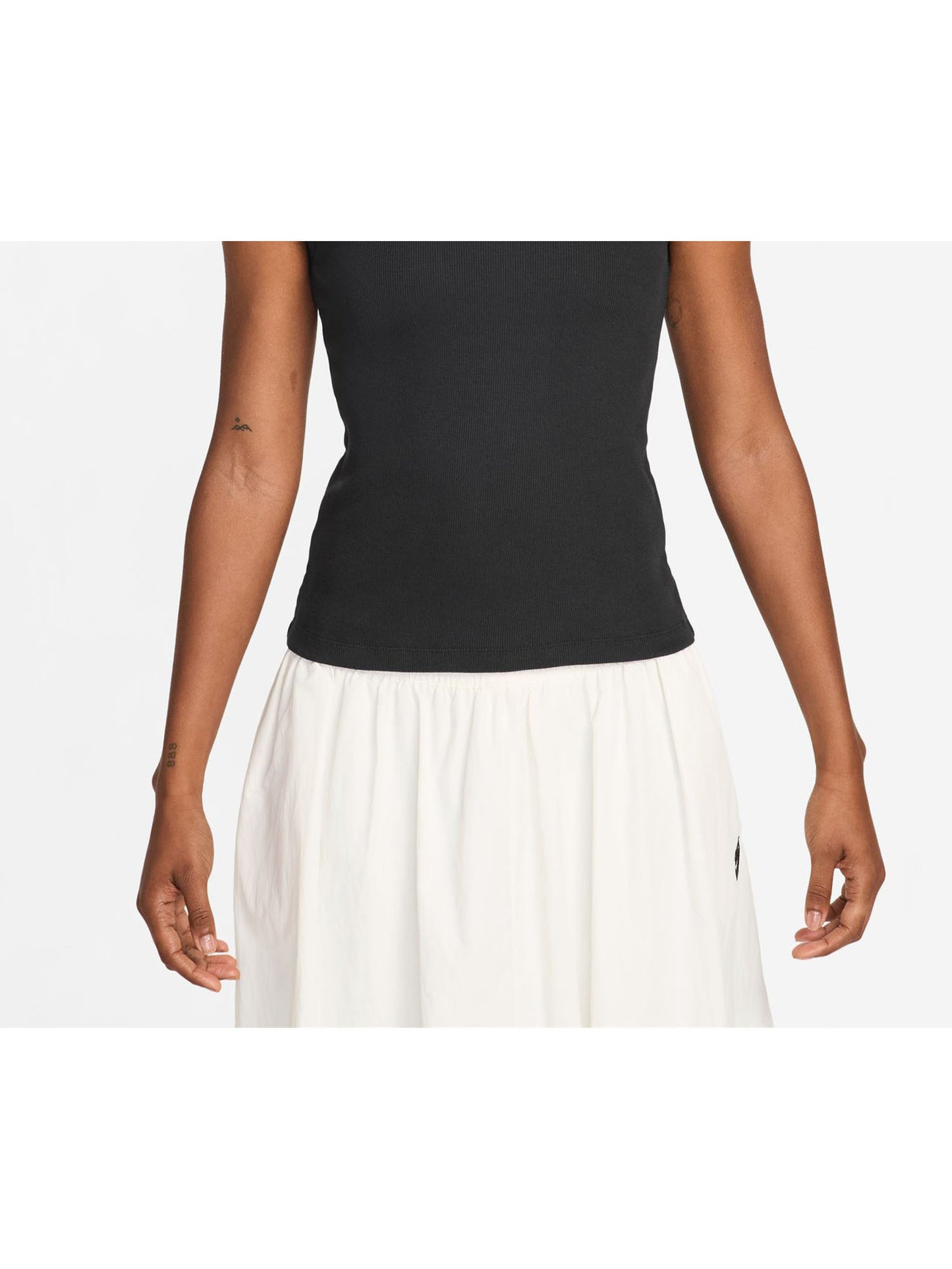 Canotta Nike Rib nera da donna