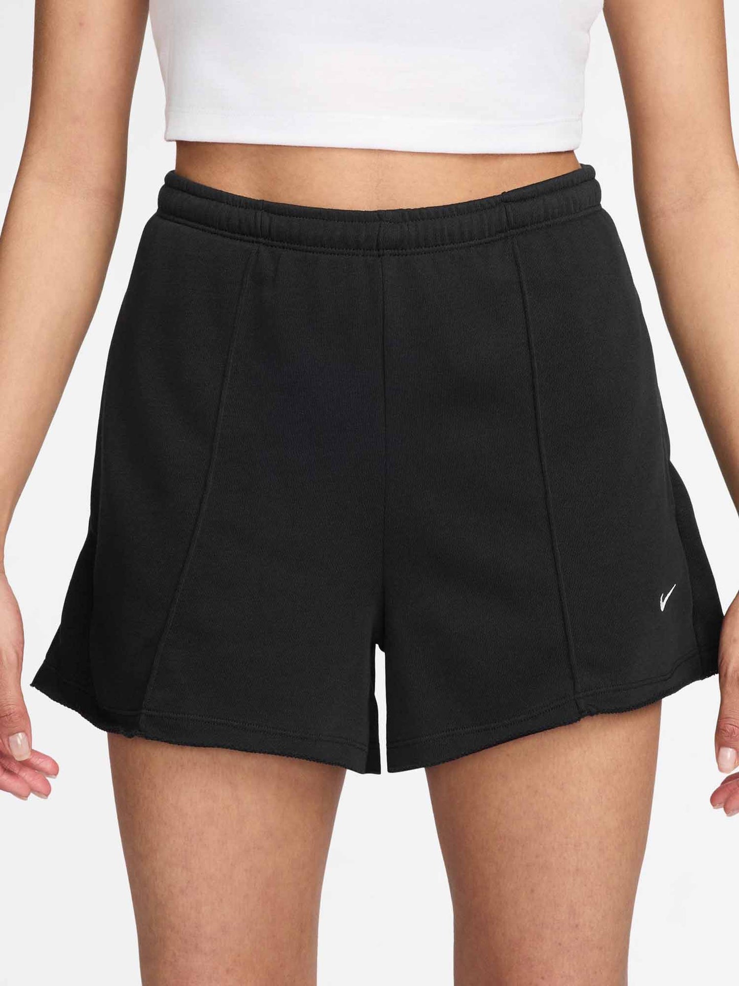 Shorts Nike Sportswear Chill Terry mid-rise donna nero