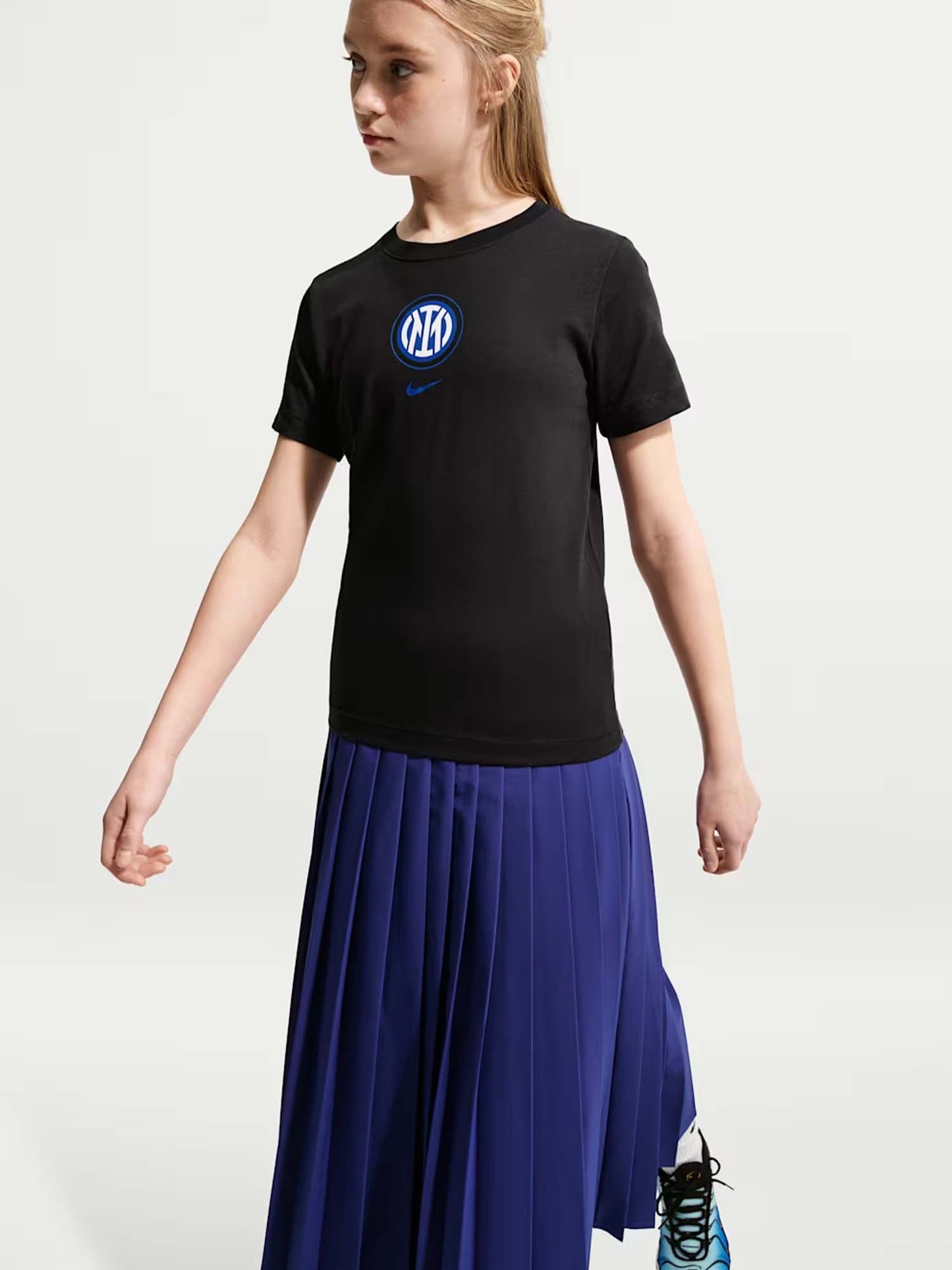Nike Inter, t-shirt Unisex bambino nera