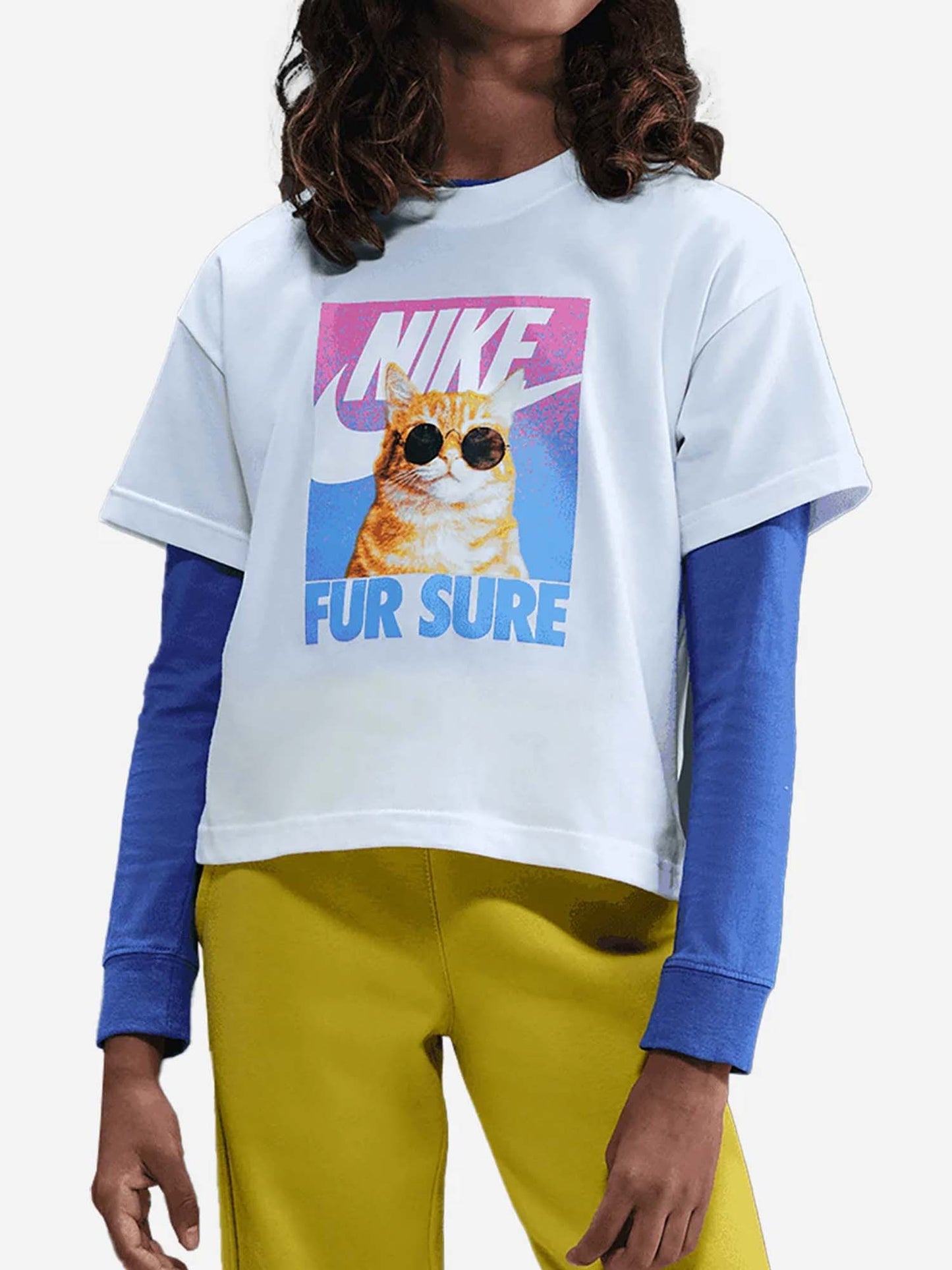 T-SHIRT SPORTSWEAR NIKE DA BAMBINA BIANCO