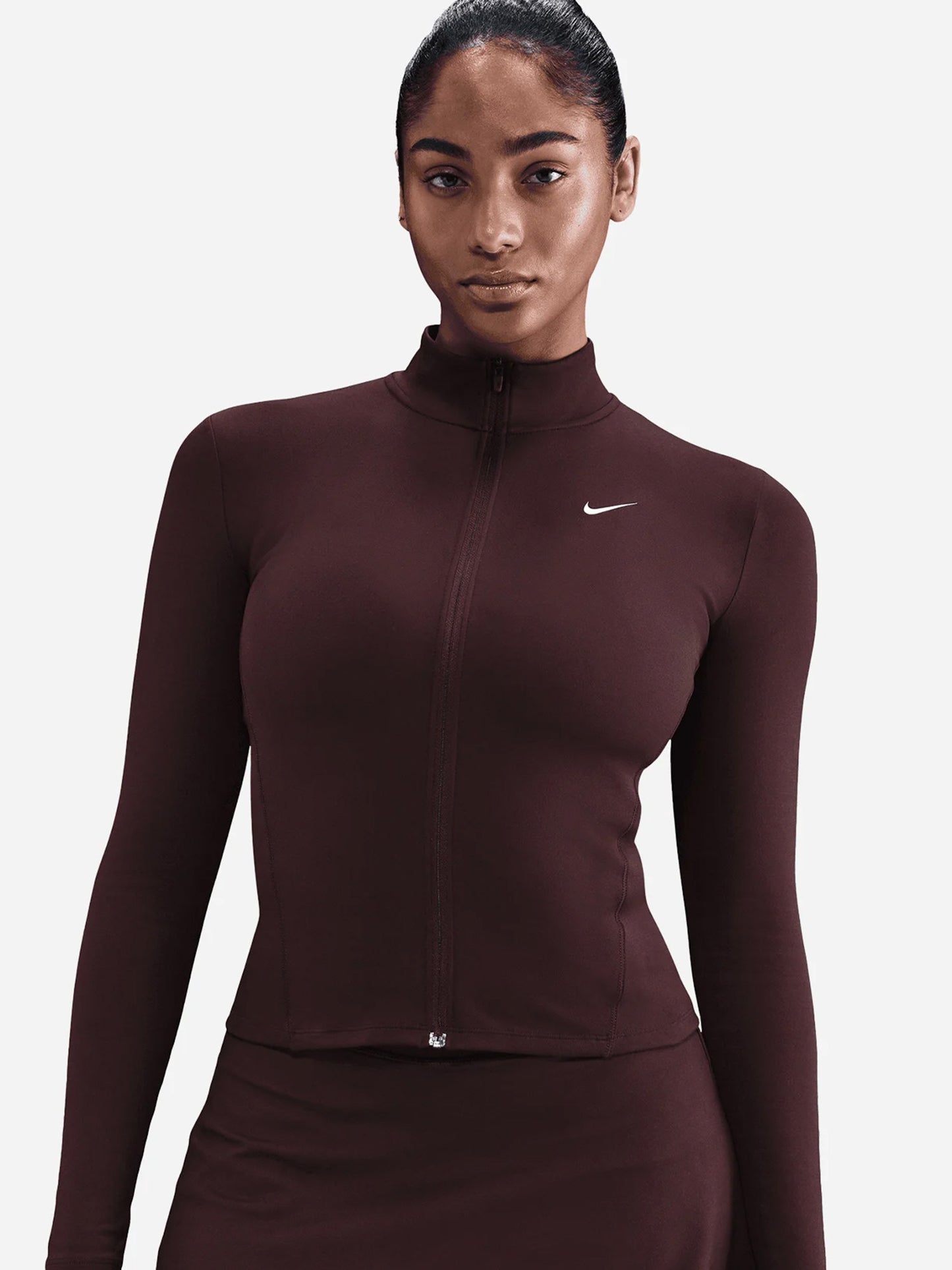 MAGLIA TRAINING CON ZIP A TUTTA LUNGHEZZA NIKE DA DONNA BORDEUAX