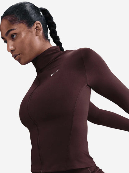 MAGLIA TRAINING CON ZIP A TUTTA LUNGHEZZA NIKE DA DONNA BORDEUAX