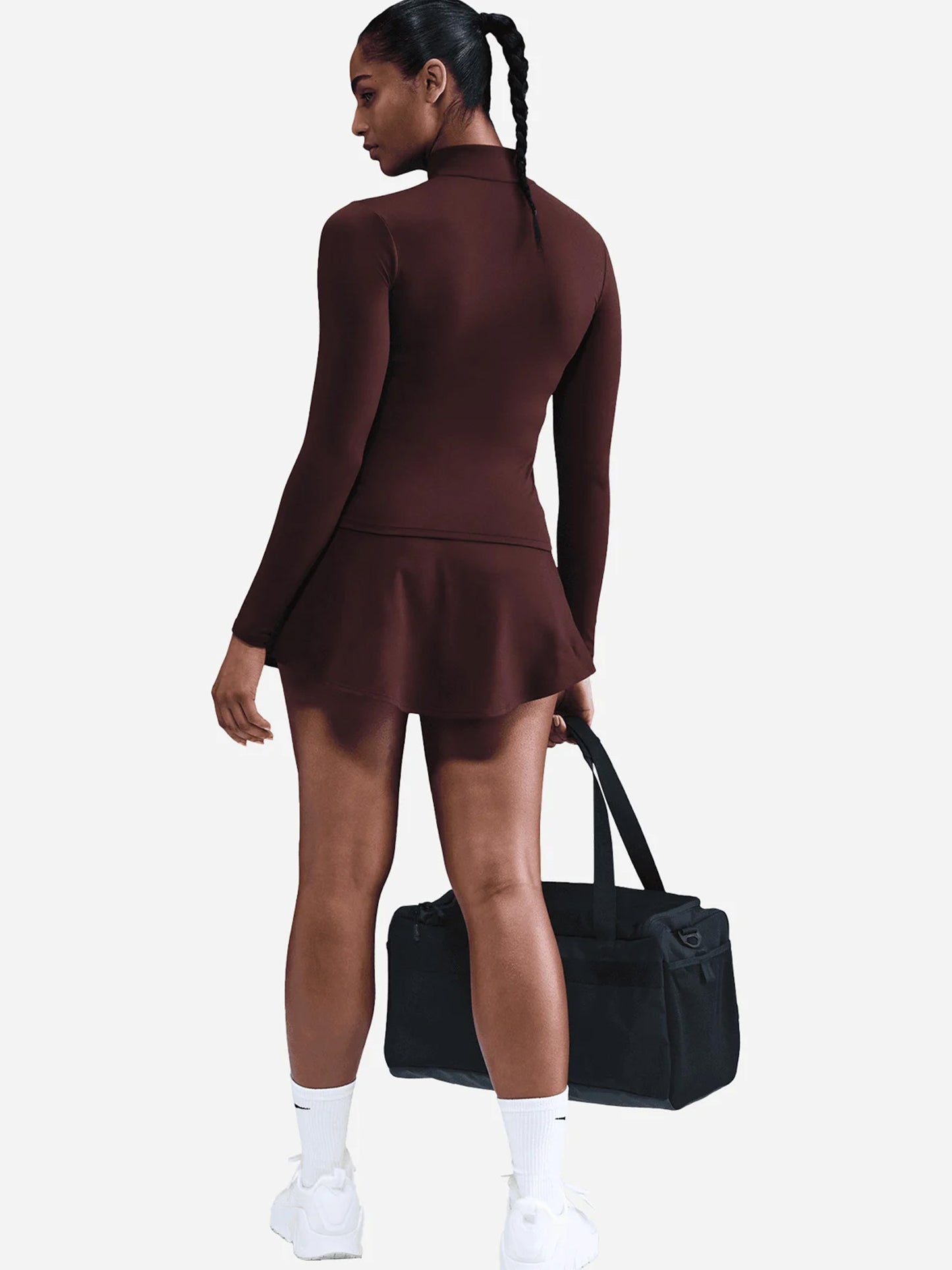 MAGLIA TRAINING CON ZIP A TUTTA LUNGHEZZA NIKE DA DONNA BORDEUAX