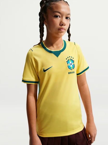 T-shirt Nike Brasile Home gialla per bambini unisex