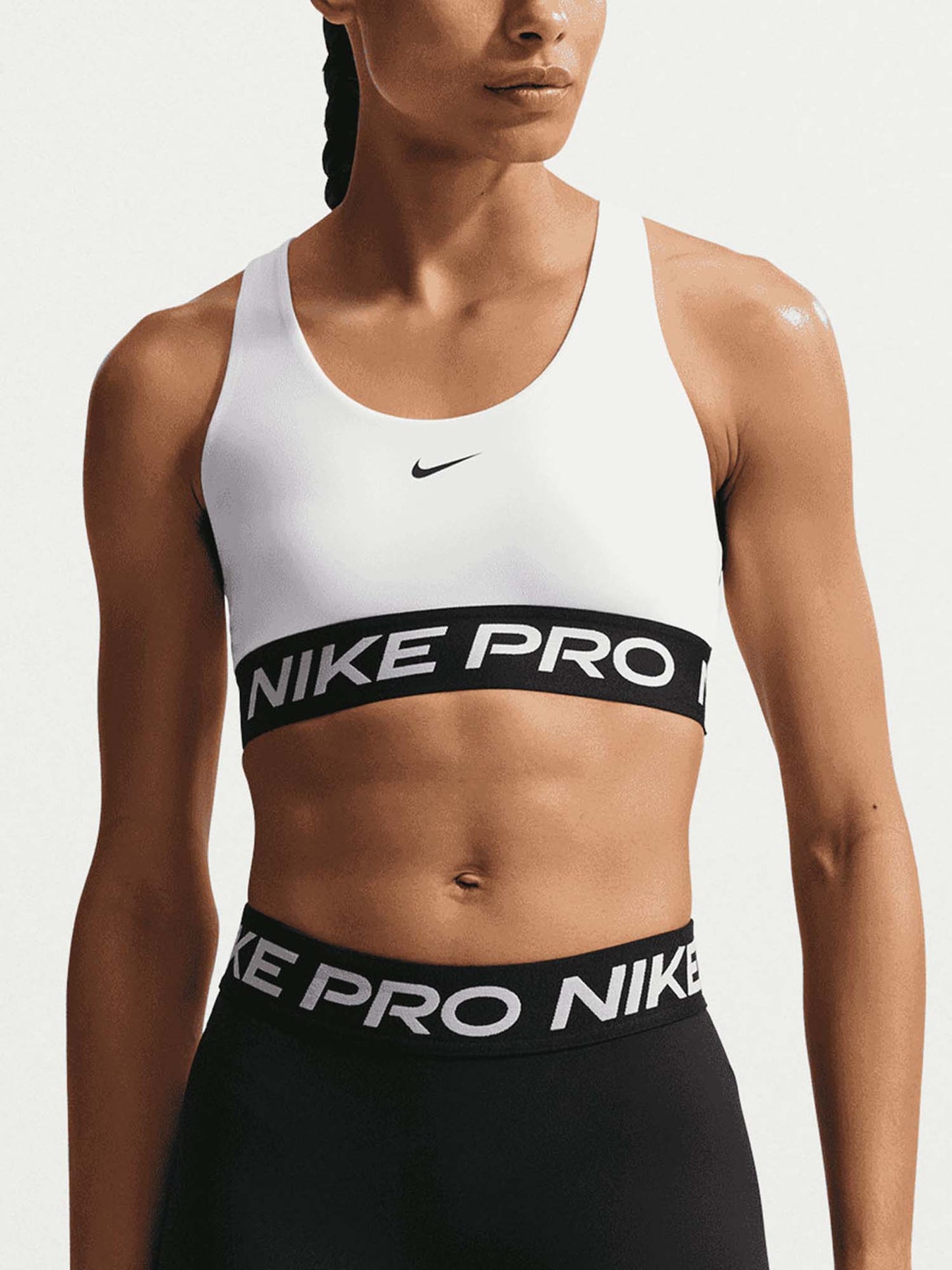 Nike Pro 365, canotta sportiva donna bianca leggera e traspirante