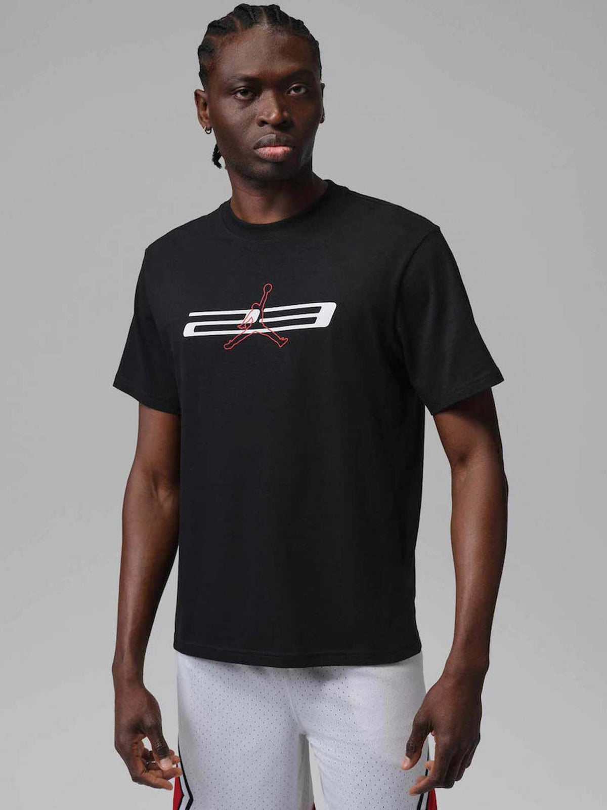 Jordan t-shirt mm basket da uomo nero