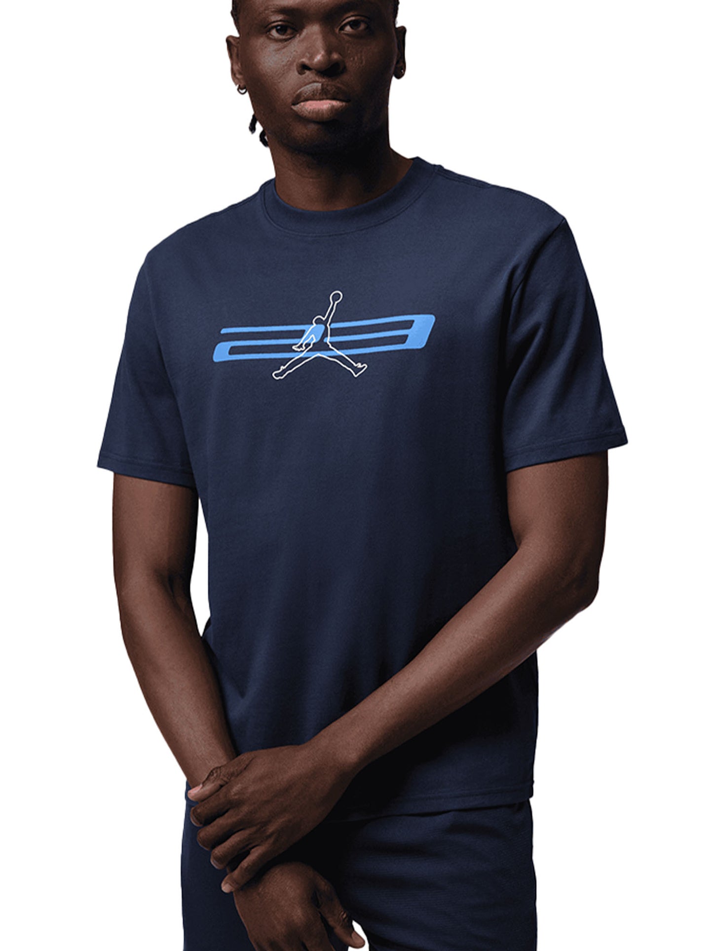 T-shirt Nike Jordan Athletic da uomo blu per basket
