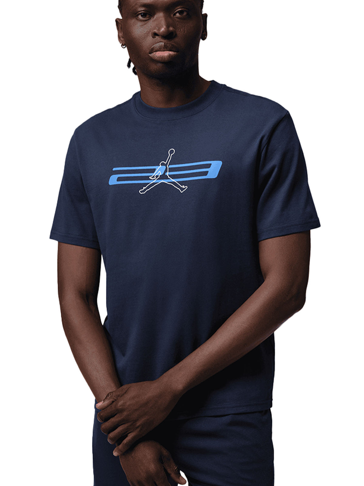 Jordan t-shirt mm basket da uomo blu
