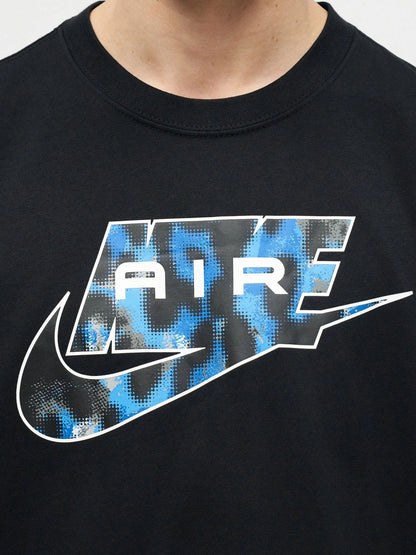 Nike Air T-shirt uomo in cotone nero dal comfort quotidiano
