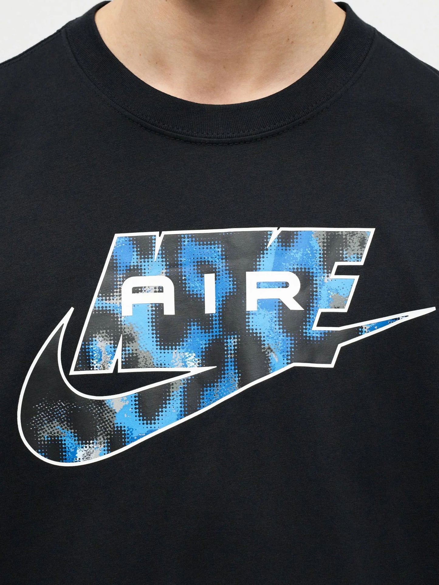 Nike Air T-shirt uomo in cotone nero dal comfort quotidiano