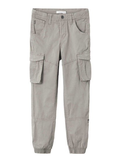 Pantaloni cargo Name It regular fit in cotone beige per bambino e bambina