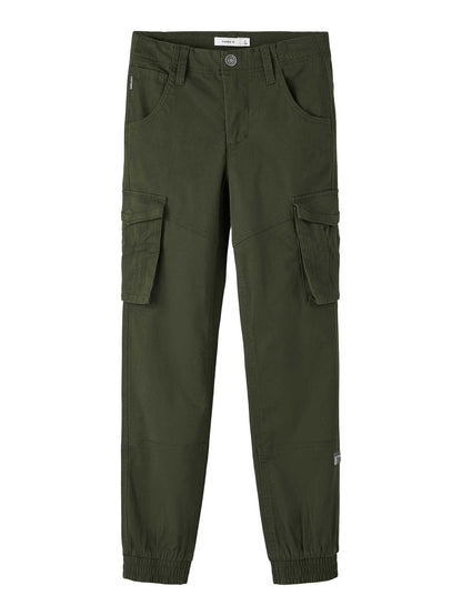 PANTALONE RYAN CARGO NAME IT DA BAMBINO VERDE MILITARE