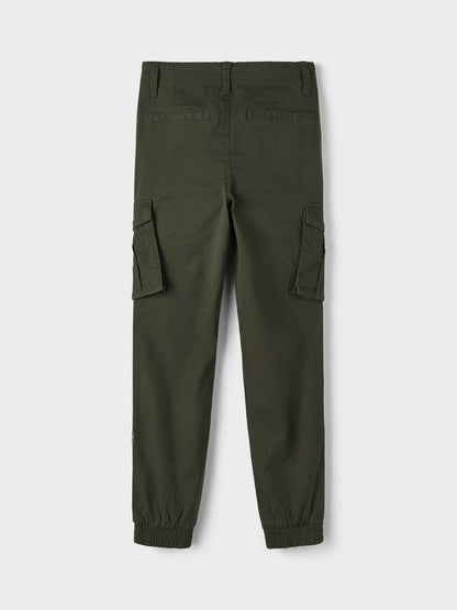 PANTALONE RYAN CARGO NAME IT DA BAMBINO VERDE MILITARE