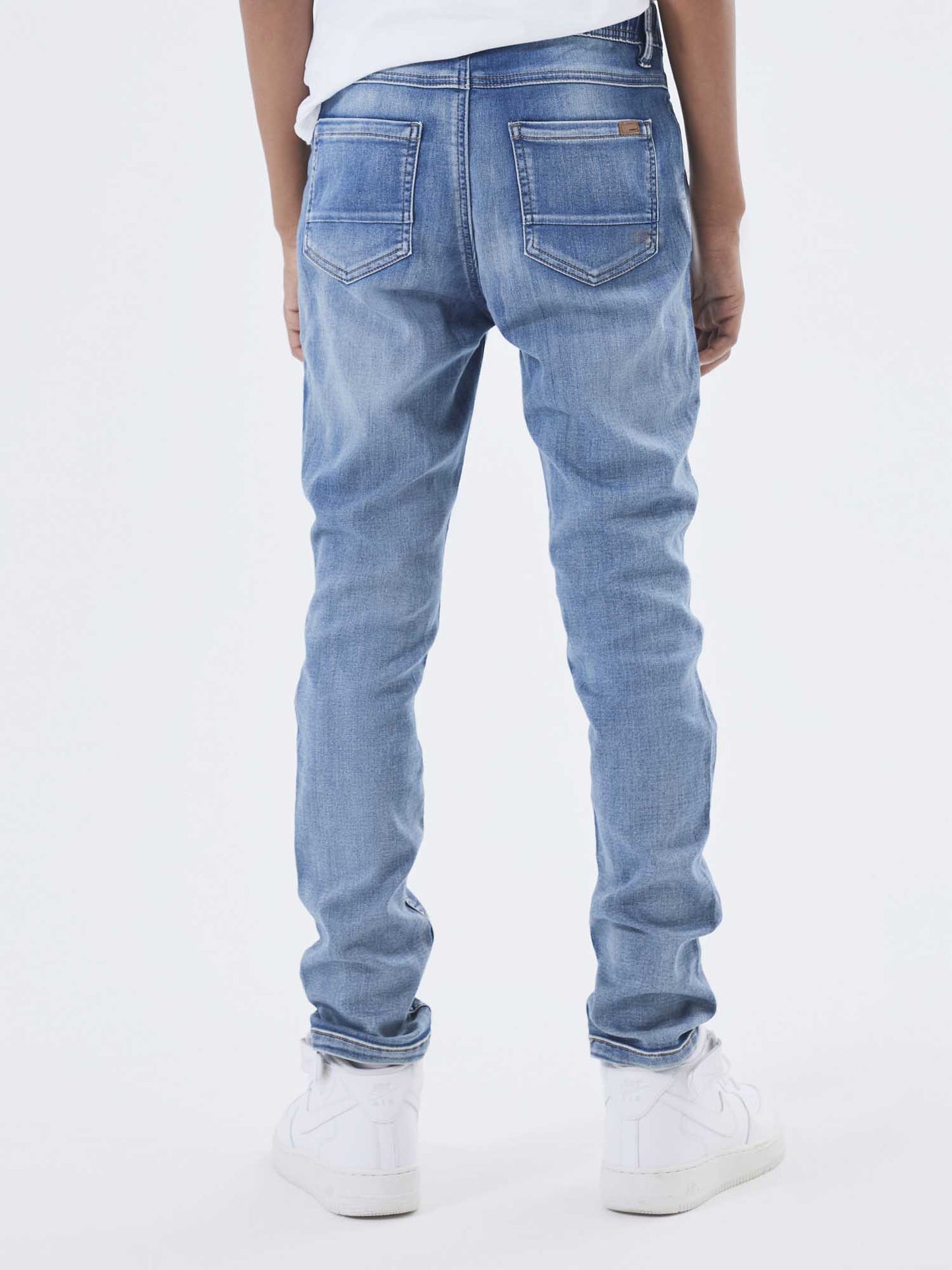 Jeans straight leg unisex bambino in denim chiaro Name It