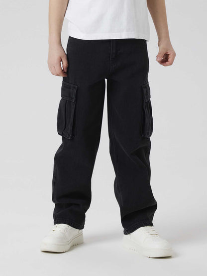 Jeans straight leg Name It con vestibilità dritta unisex bambino nero