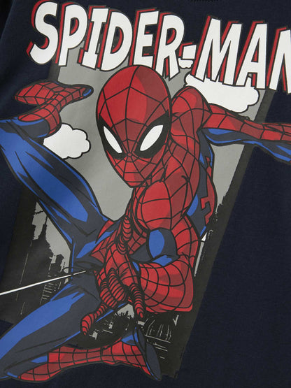 Maglia maniche lunghe Name It con stampa Spiderman blu per bambino