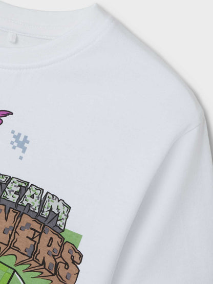 T-SHIRT JAHI MINECRAFT NAME IT DA BAMBINO BIANCO