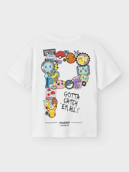 T-SHIRT JENO POKEMON NAME IT DA BAMBINO BIANCO