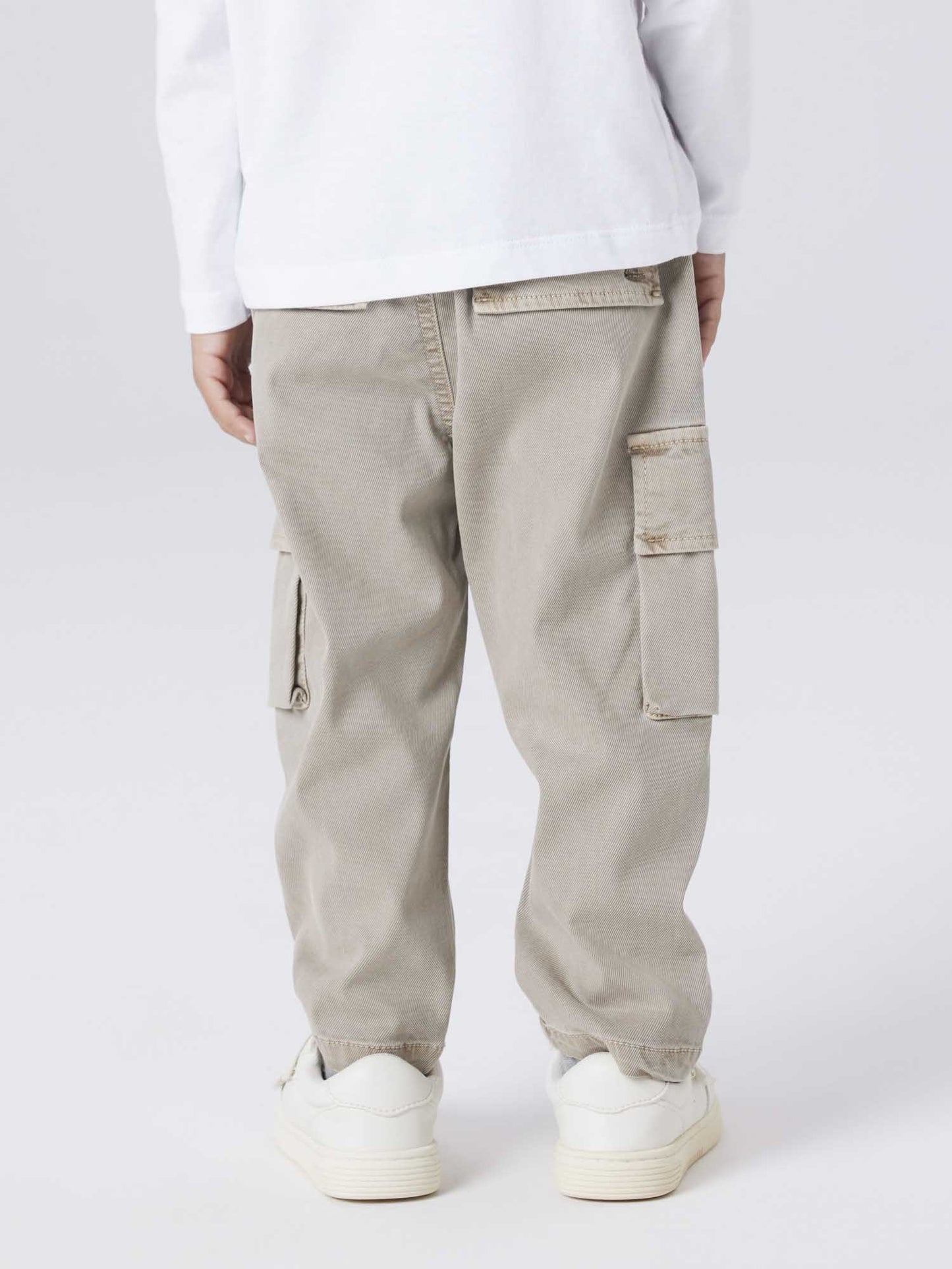 Name It Pantaloni cargo tapered beige per bambino unisex