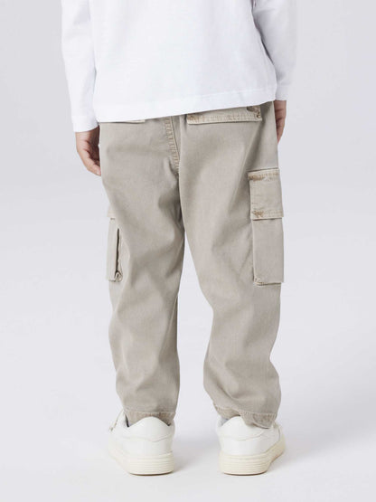 Name It Pantaloni cargo tapered beige per bambino unisex