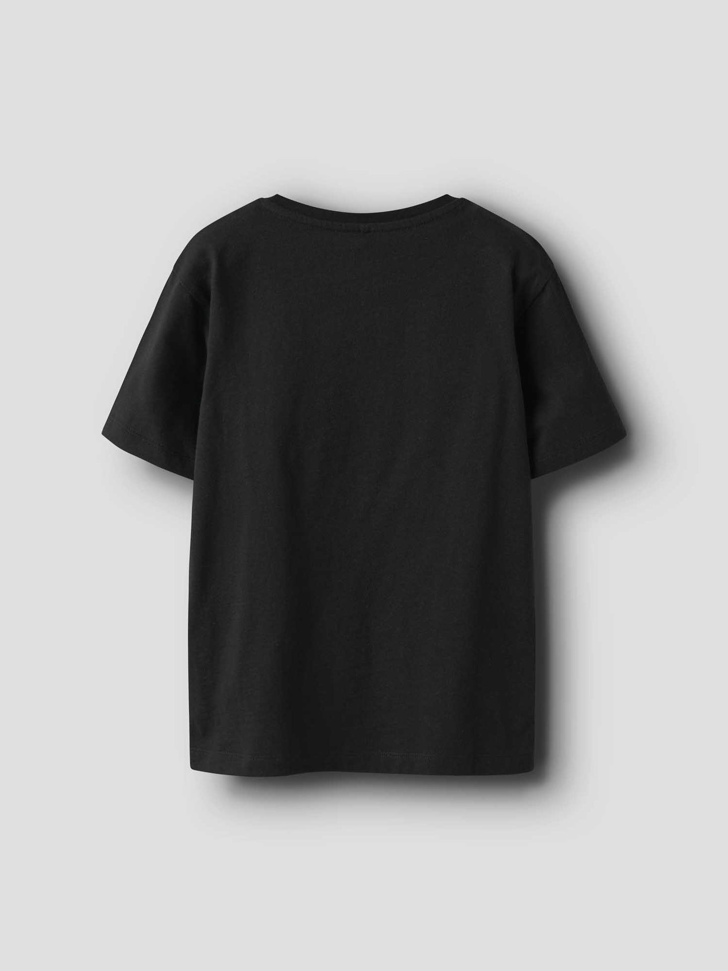 T-shirt unisex bambino con stampa Minecraft nera maniche corte