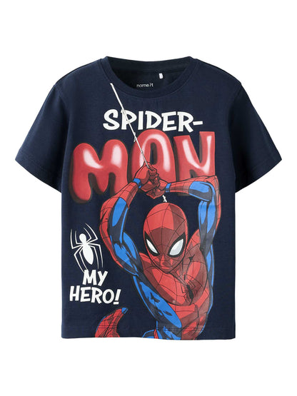 T-shirt unisex adulto Name It con stampa Spider-Man blu