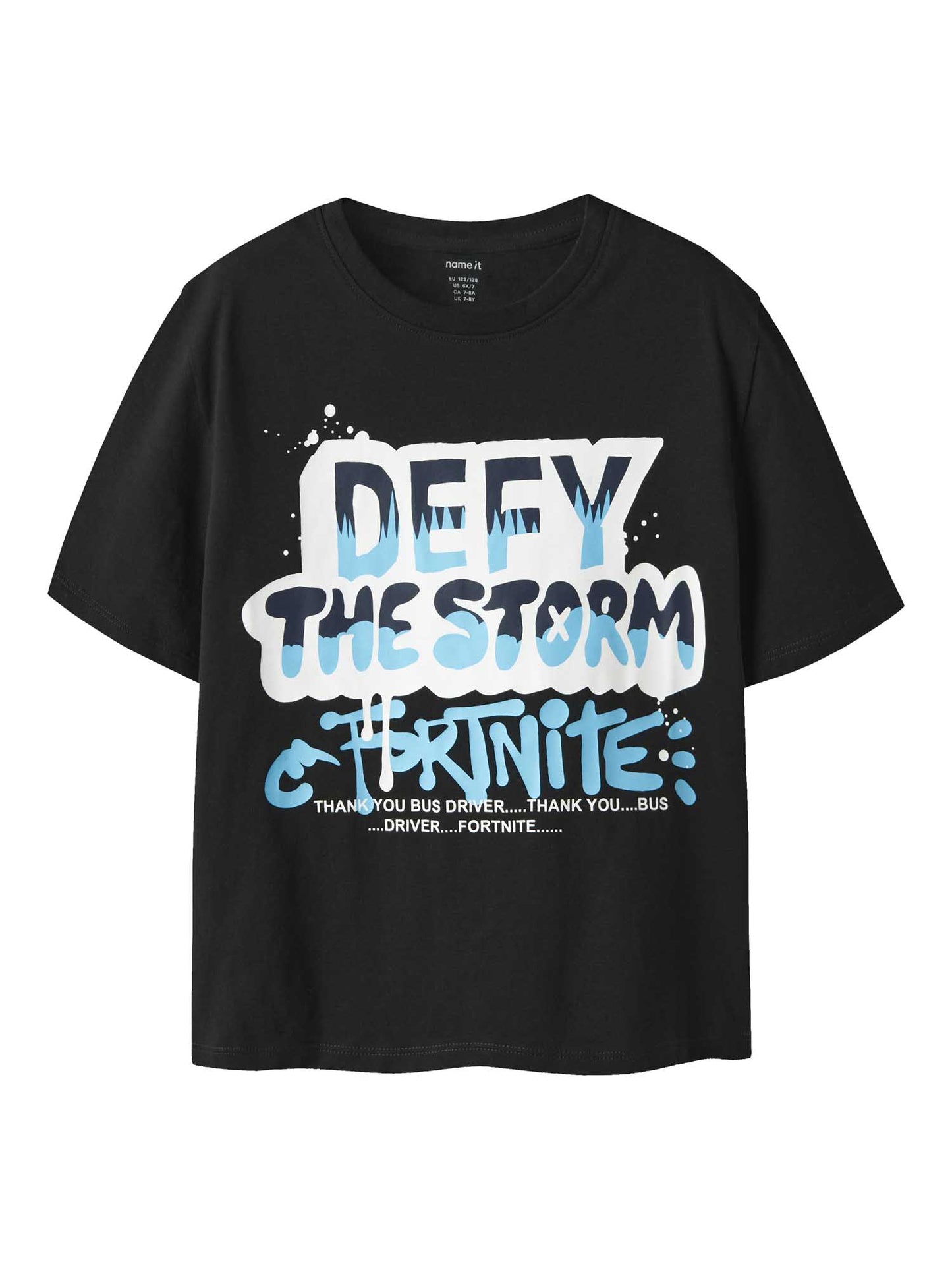 T-shirt Fortnite Name It nera unisex bambino con stampa grafica