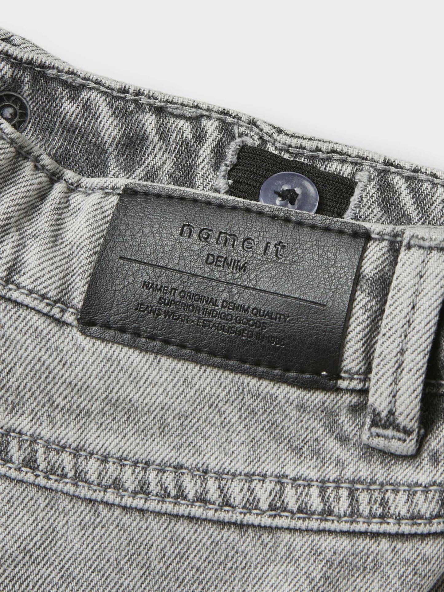 Jeans wide leg in cotone grigio per bambino e bambina