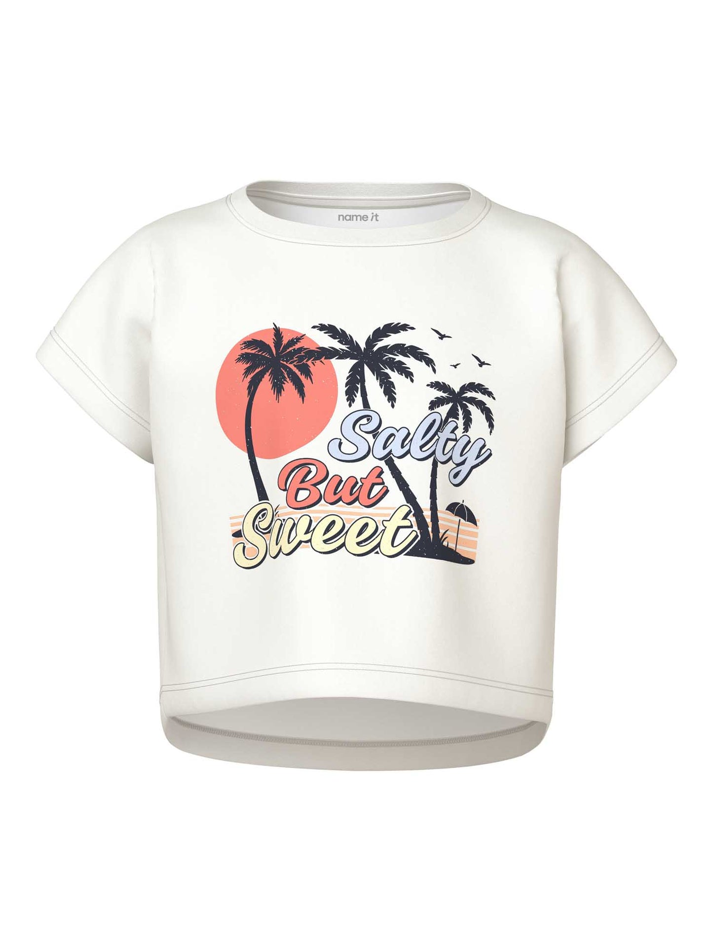 T-shirt maniche corte unisex bambino Name It panna