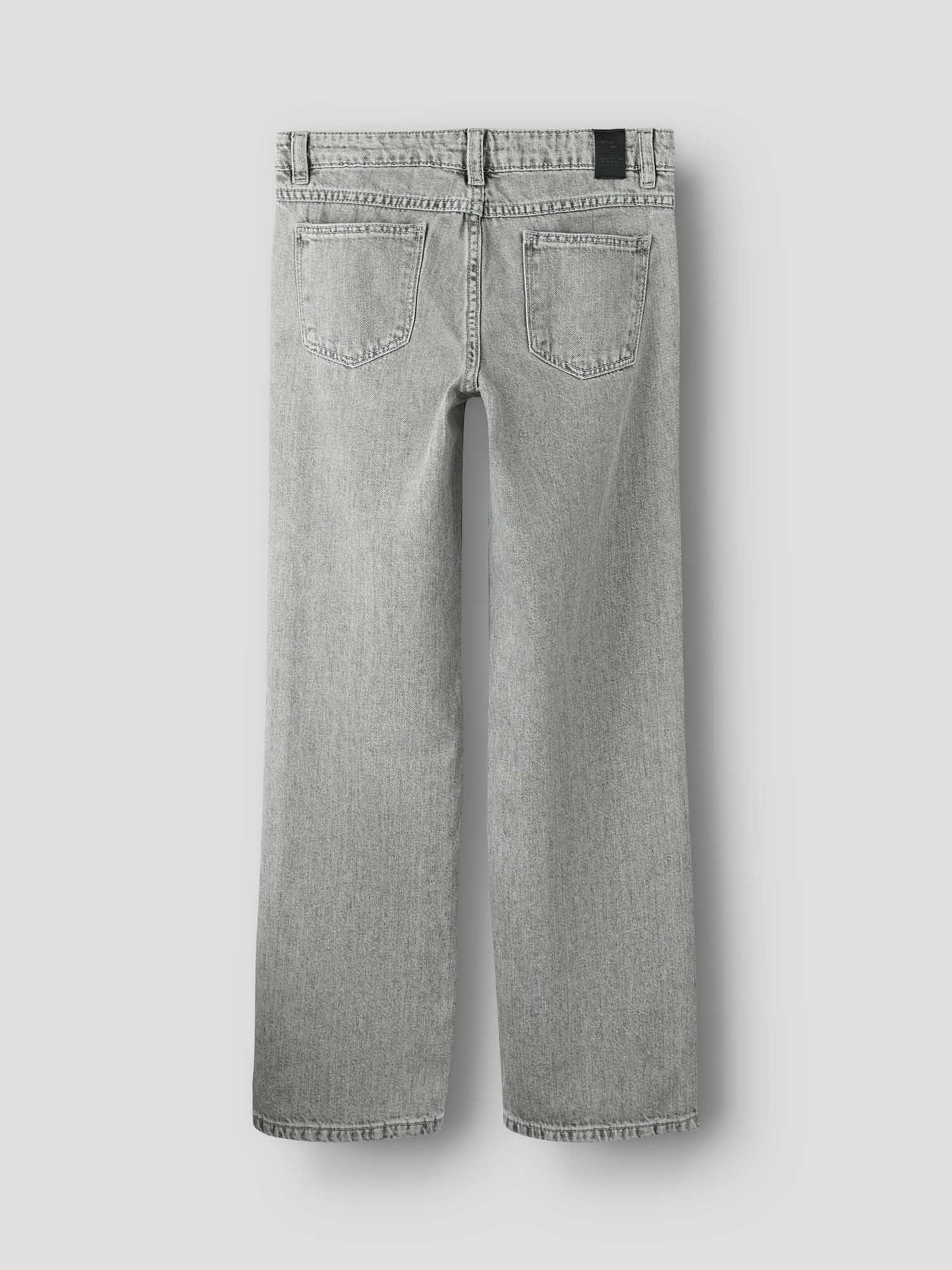 Jeans straight leg unisex bambino in morbido tessuto grigio