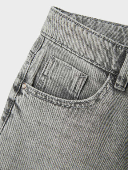 Jeans wide leg grigi per bambino e bambina di Name It, comodi e alla moda