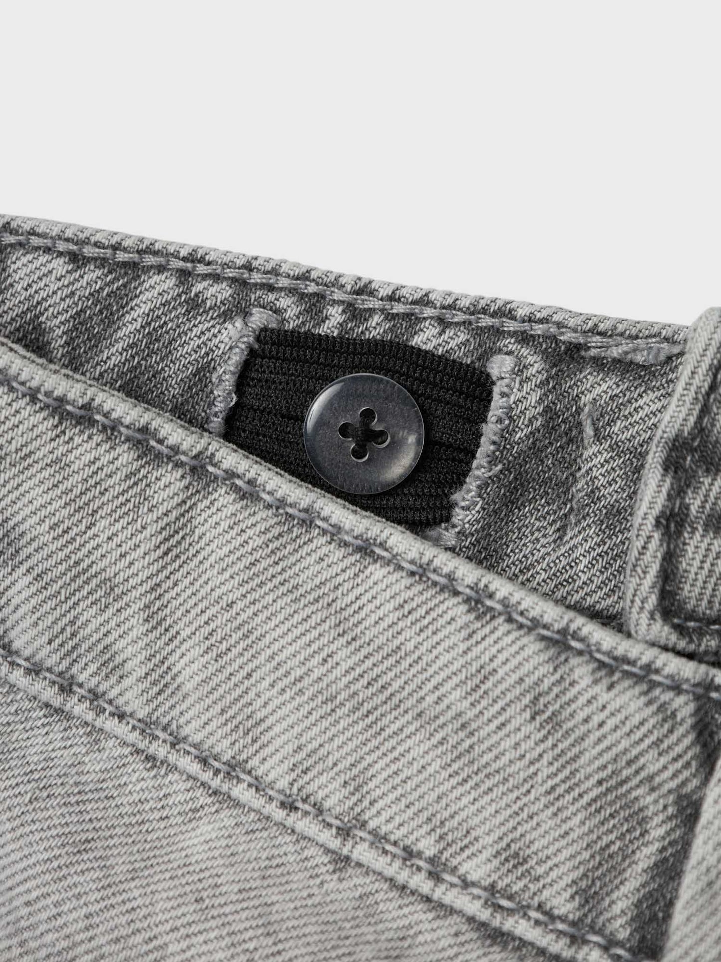 Jeans wide leg grigi per bambino e bambina di Name It, comodi e alla moda