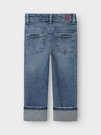 Jeans Name It NmfRose Straight Fold unisex bambino in denim
