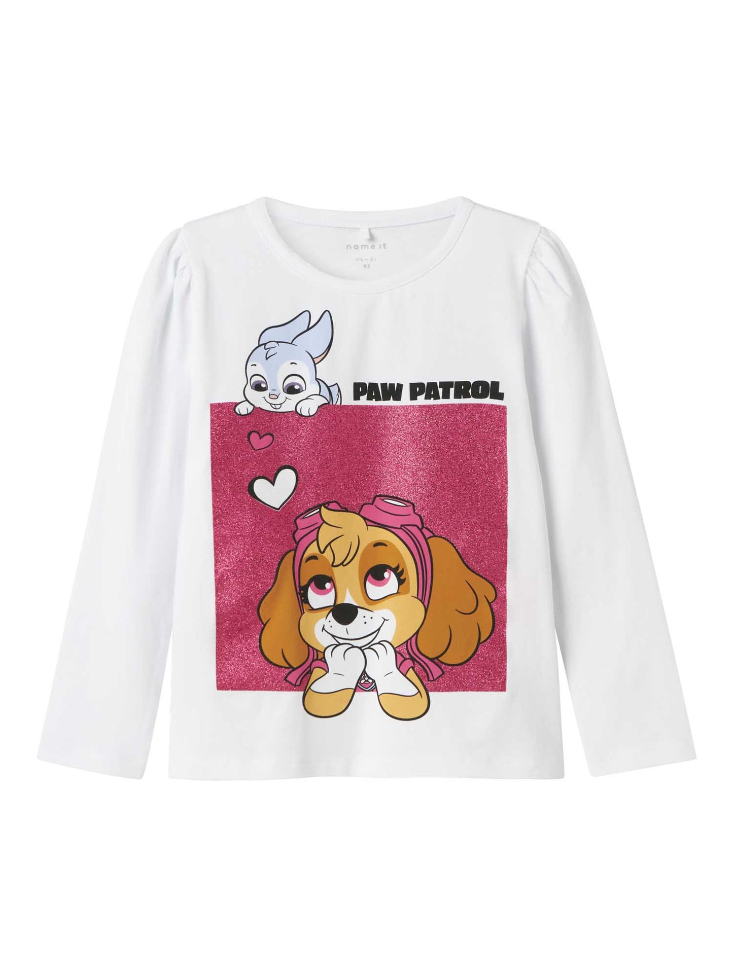 MAGLIA MANICA LUNGA PAW PATROL DA BAMBINA BIANCO