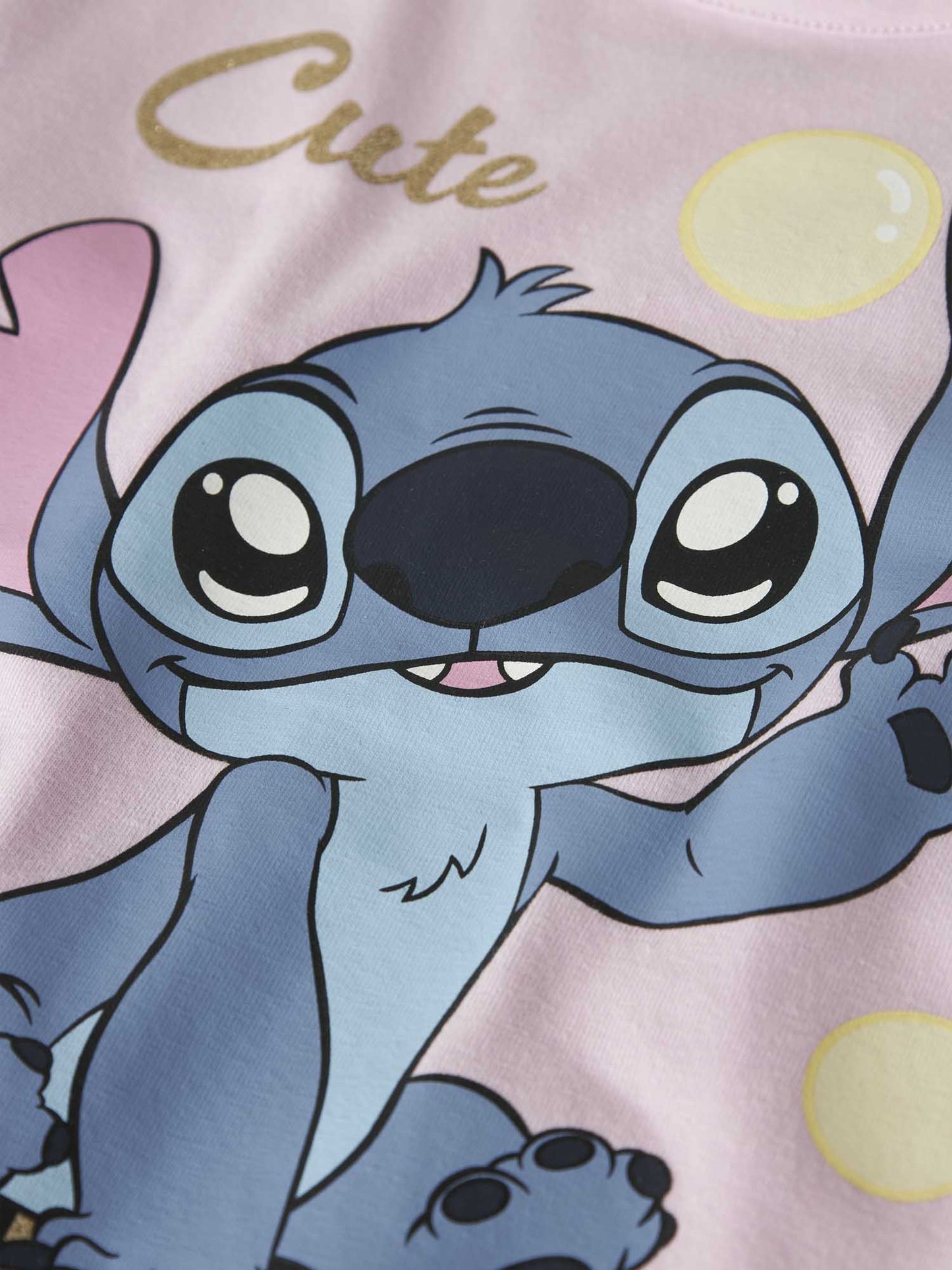 T-shirt unisex bambino Name It con stampa Stitch rosa