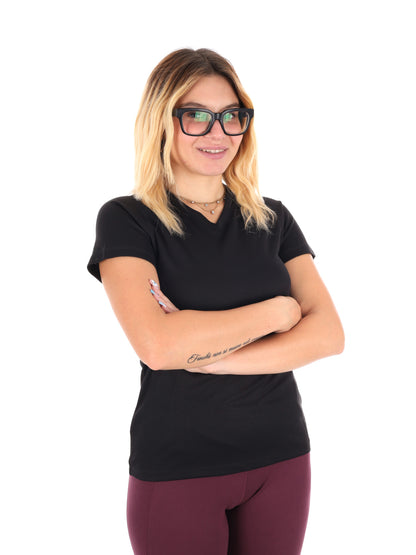 T-SHIRT RUNNING NATALJA ENERGETICS DA DONNA NERO