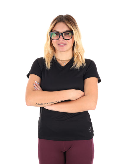 T-SHIRT RUNNING NATALJA ENERGETICS DA DONNA NERO