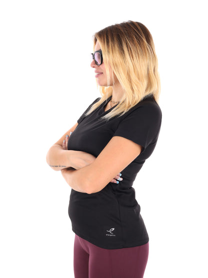 T-SHIRT RUNNING NATALJA ENERGETICS DA DONNA NERO