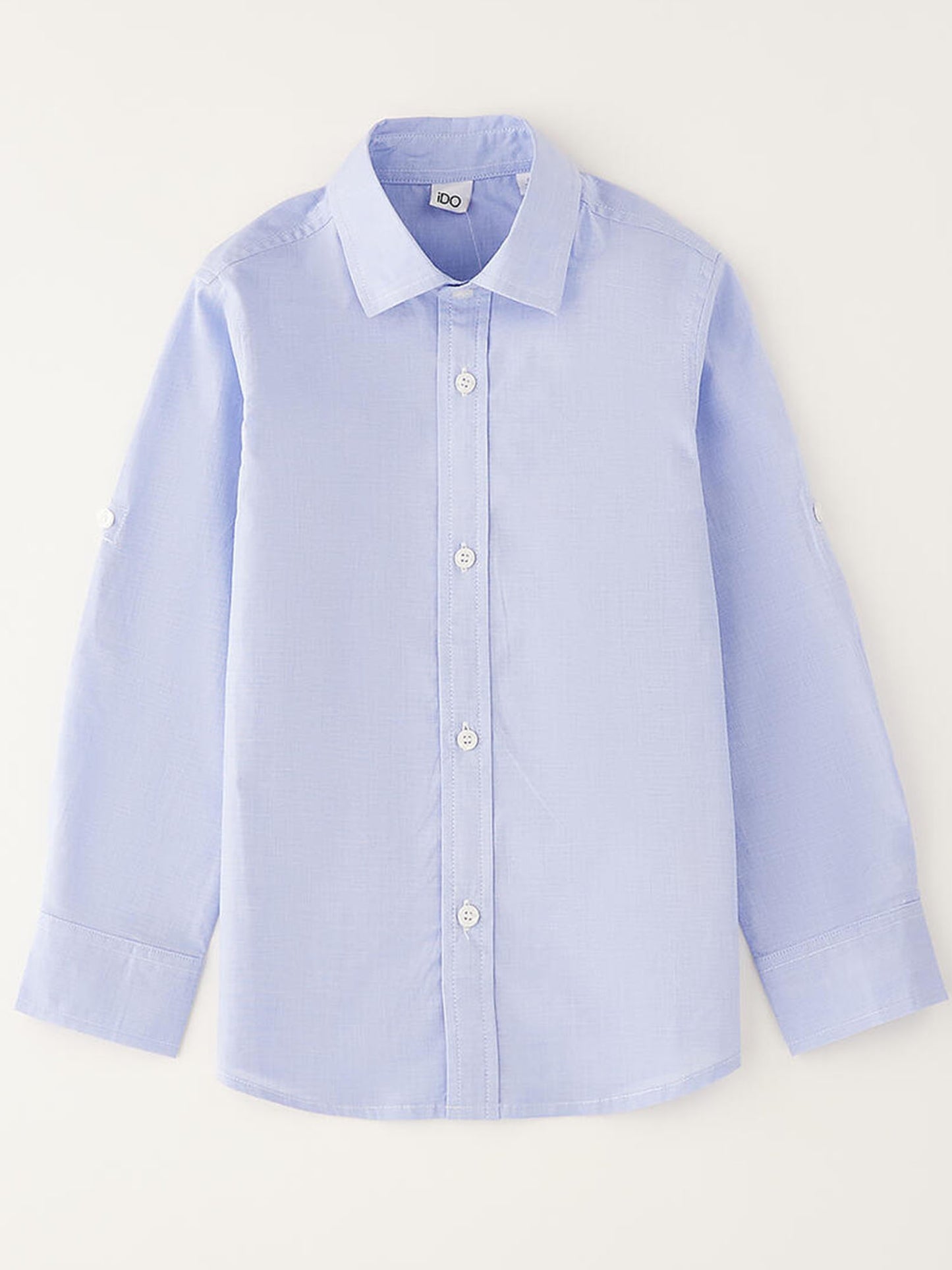 Ido camicia unisex bambino azzurra per la primavera-estate