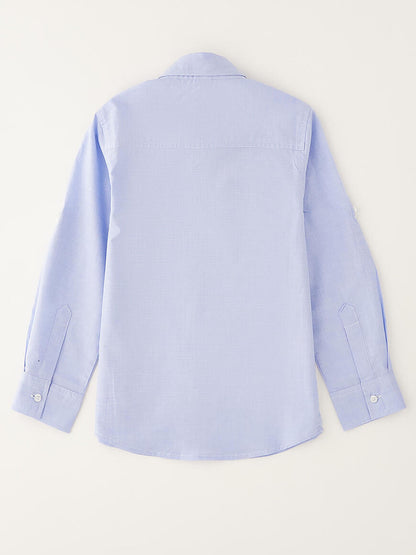 Ido camicia unisex bambino azzurra per la primavera-estate