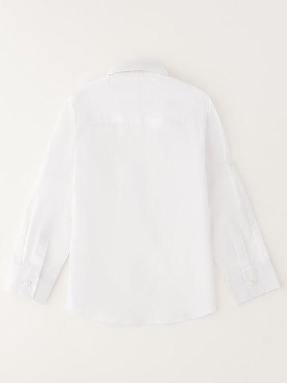 Camicia a maniche lunghe bianca unisex bambino di Ido