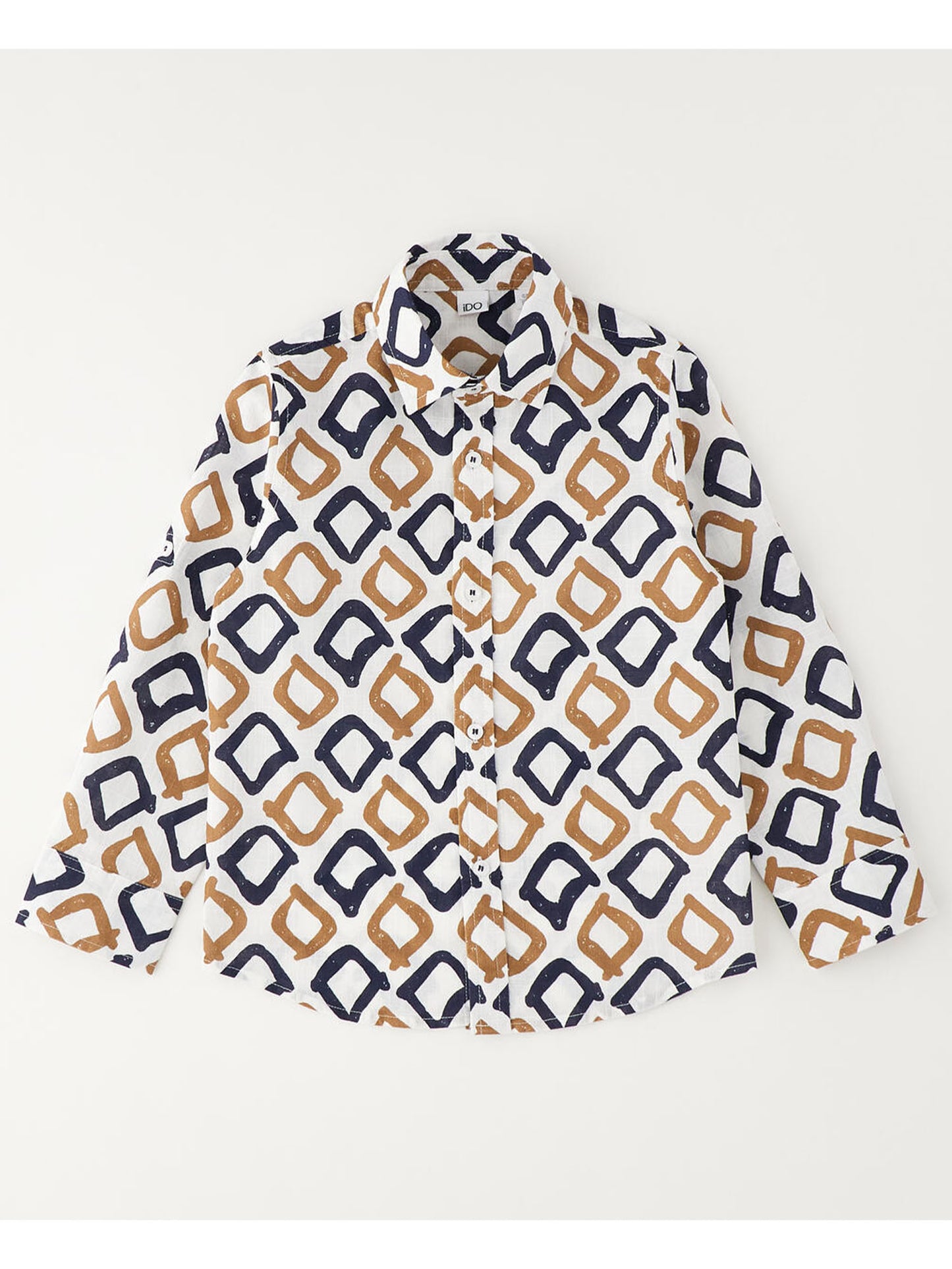 Ido camicia a maniche lunghe multicolore per bambino unisex