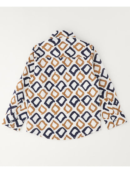 Ido camicia a maniche lunghe multicolore per bambino unisex