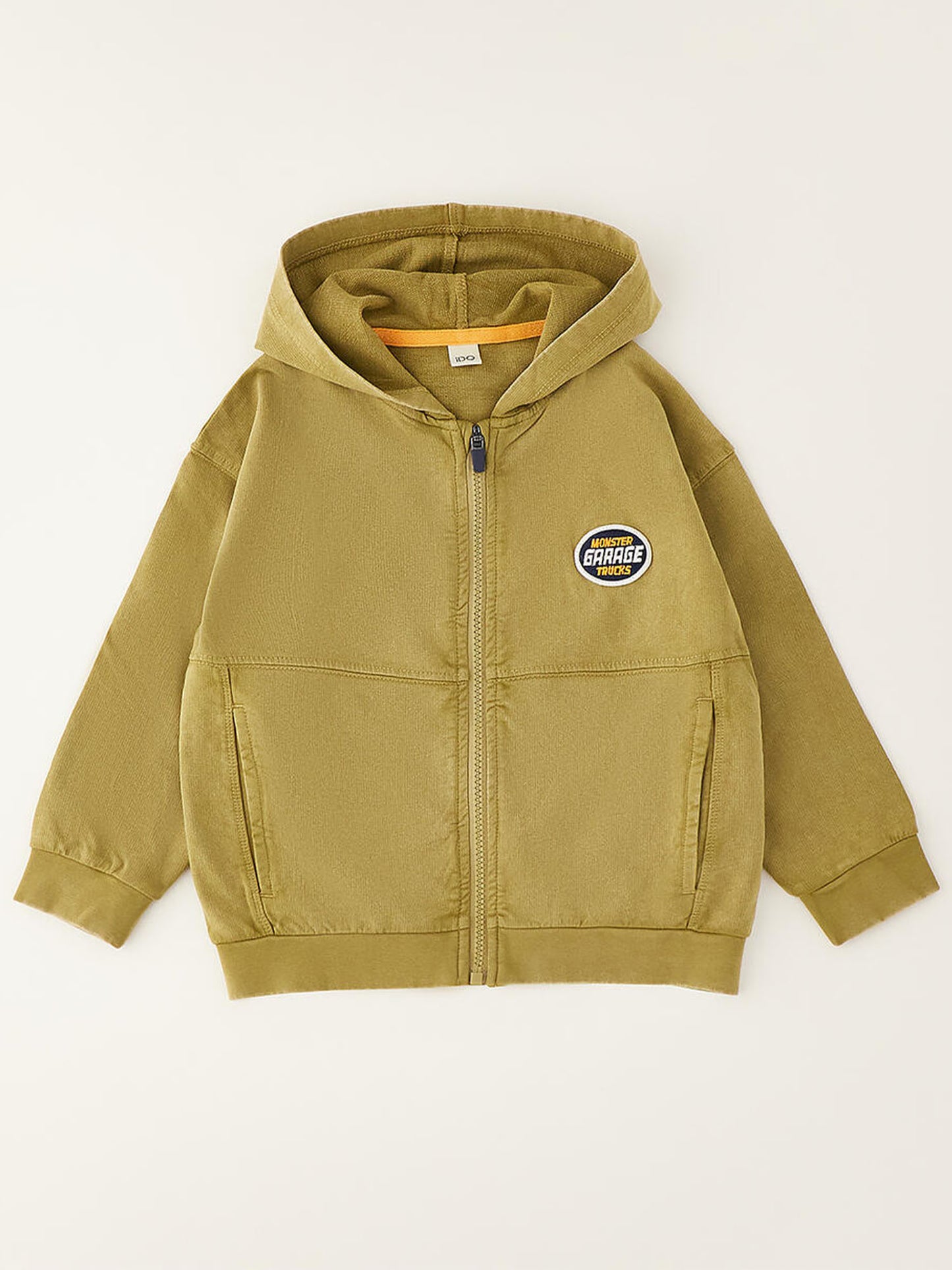 Felpa zip unisex bambino Ido in blu per primavera ed estate