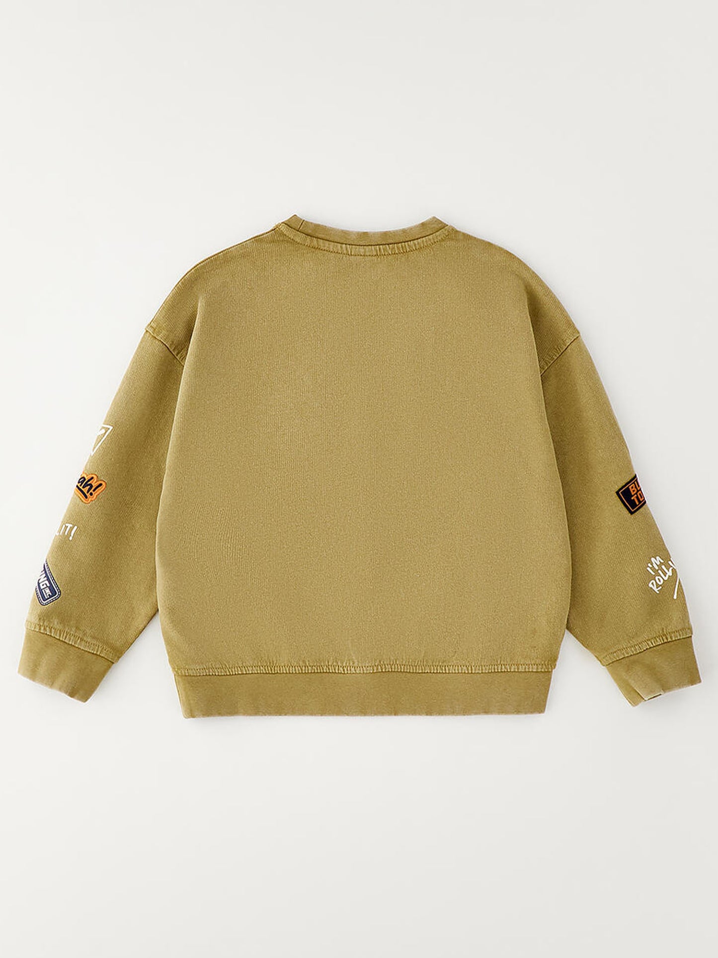 Felpa girocollo beige unisex bambino Ido