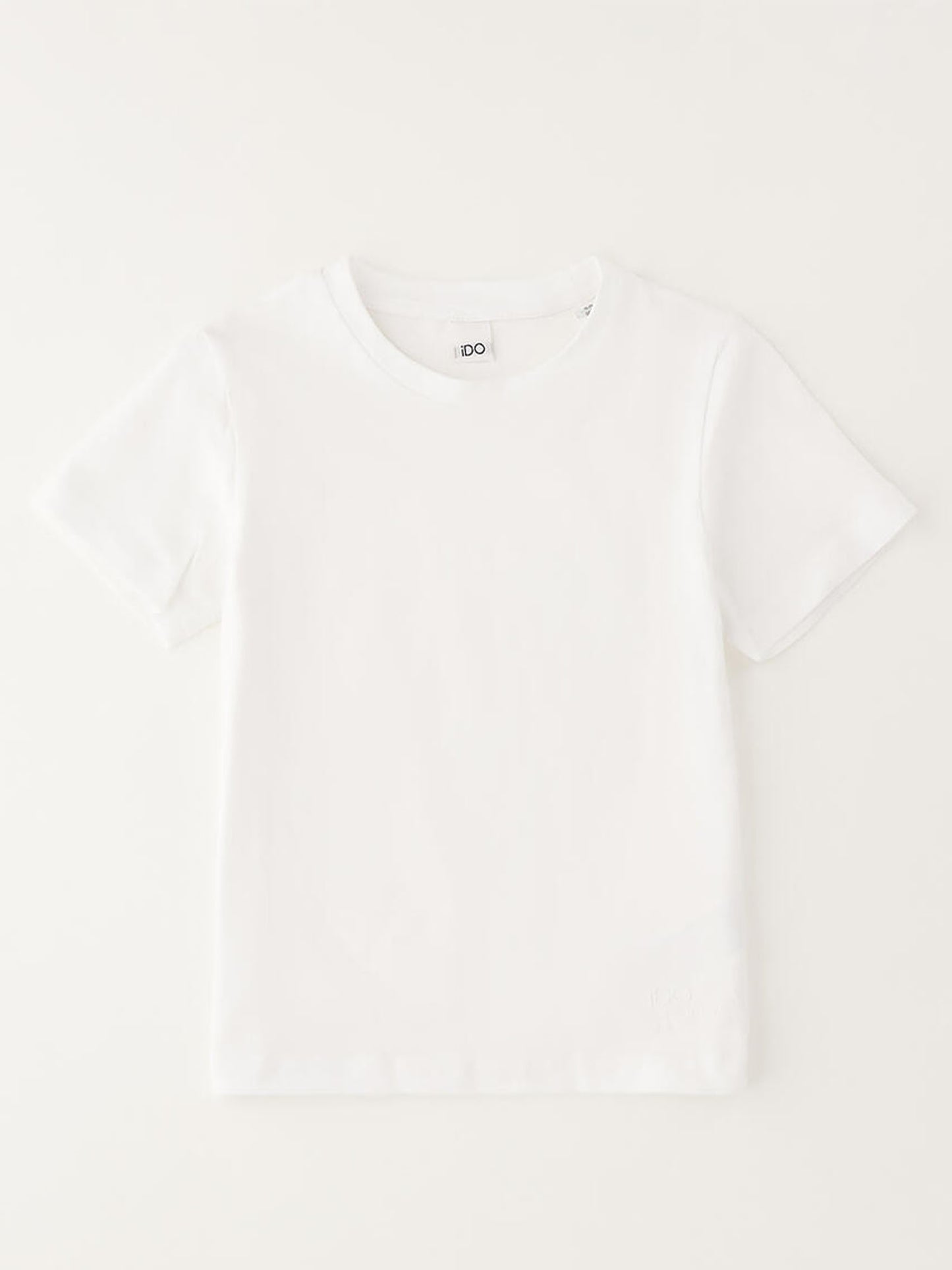 T-shirt maniche corte unisex bambino bianca Ido