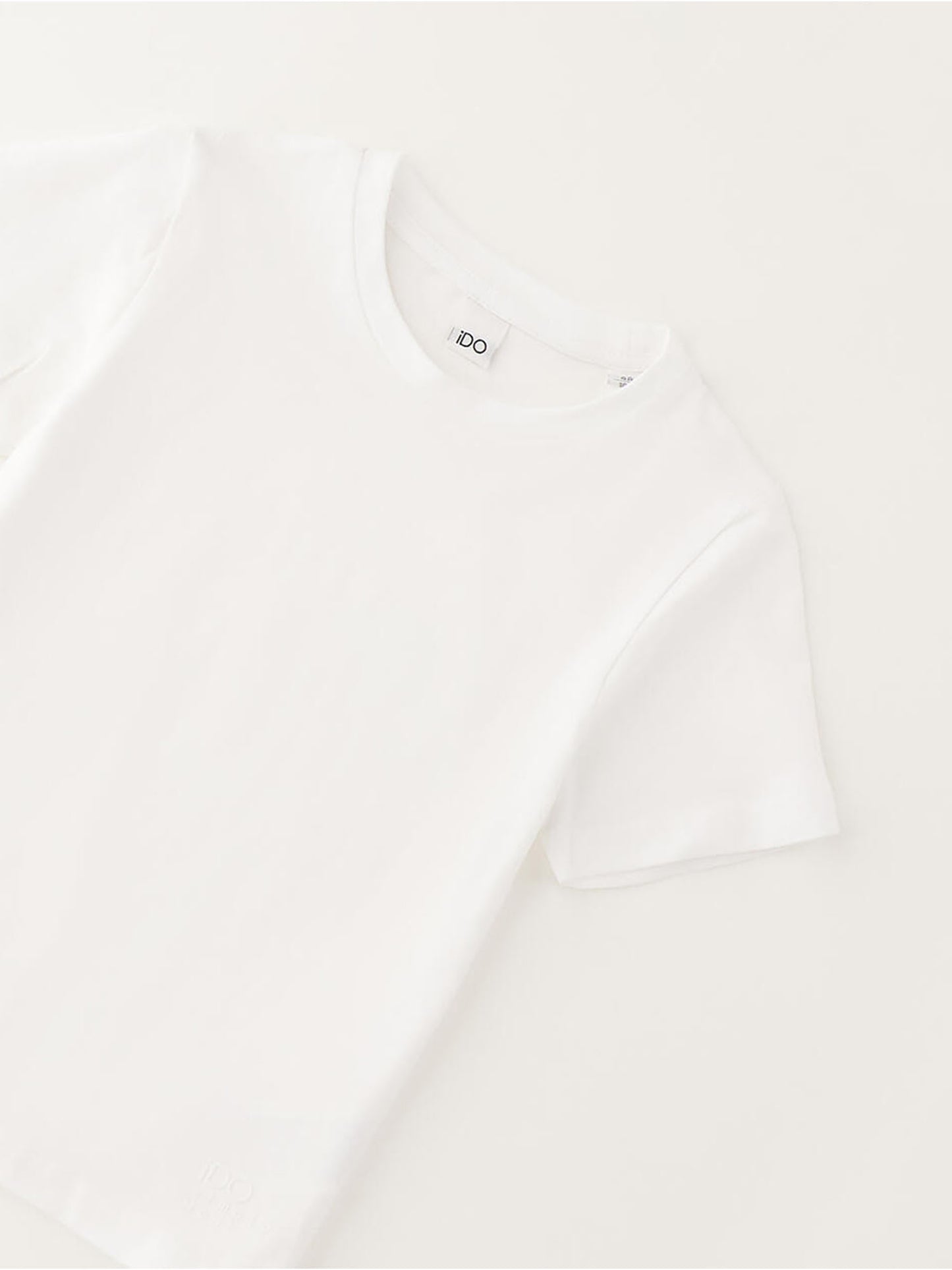 T-shirt maniche corte unisex bambino bianca Ido
