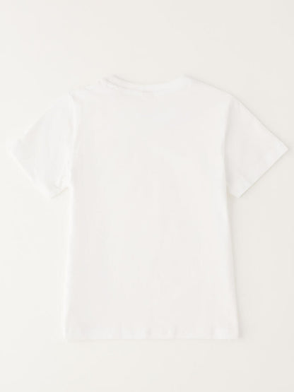 T-shirt maniche corte unisex bambino bianca Ido