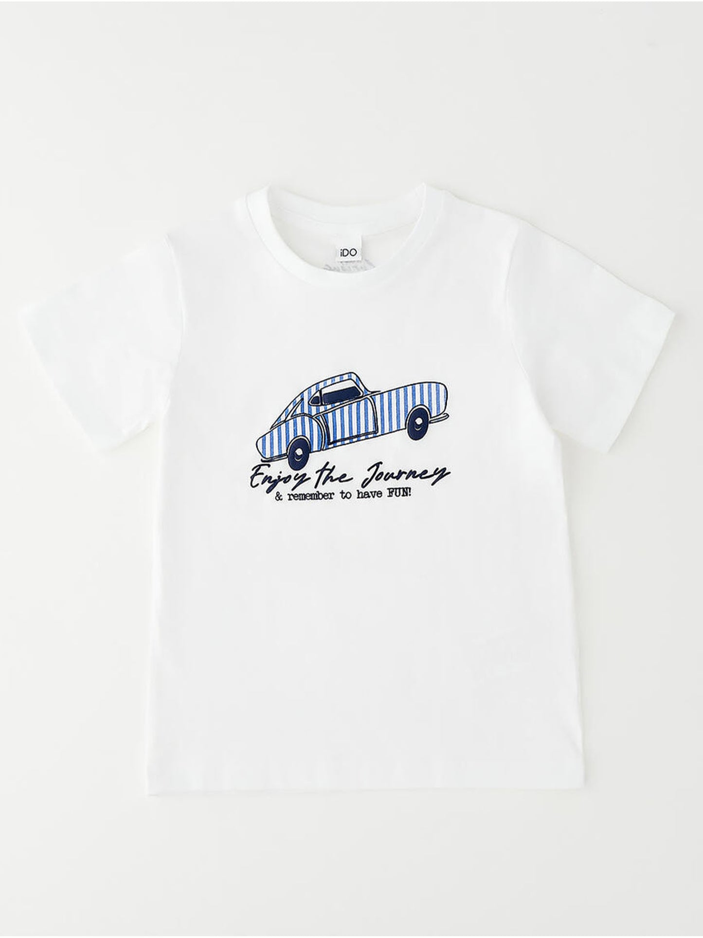 T-shirt unisex bambino bianca IDO, perfetta per la primavera